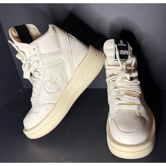 Converse TURBOWPN Mid Rick Owens DRKSHDW Egret Boots Mens 7 Sneakers - Picture 1 of 8